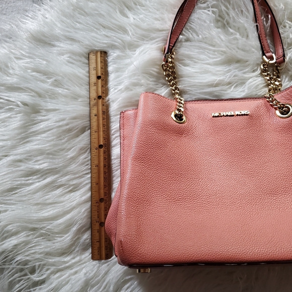 Michael Kors Coral Leather Tote Bag - Picture 10 of 12